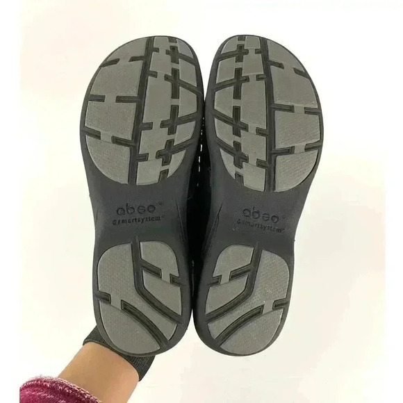 Abeo Fisherman Style Black Leather Sandals Sz 5 Women's Smart System 3515 - Picture 3 of 11